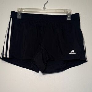 Adidas Women's Black and White Athletic Shorts
